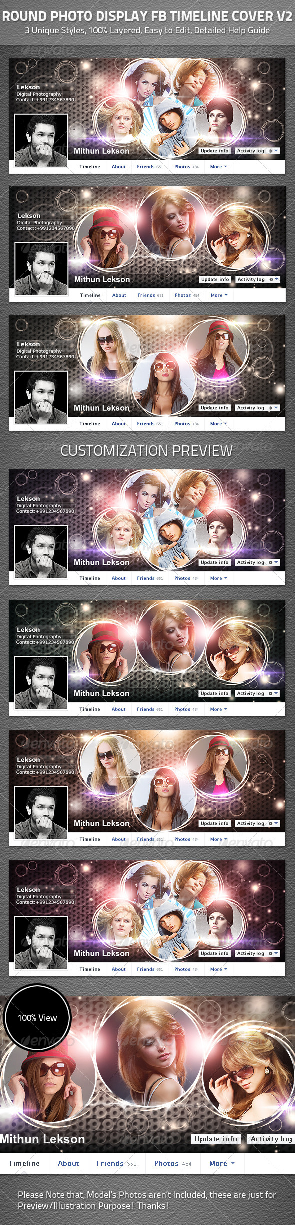 Round Photo Display Facebook Timeline Cover V2 - Facebook Timeline Covers Social Media