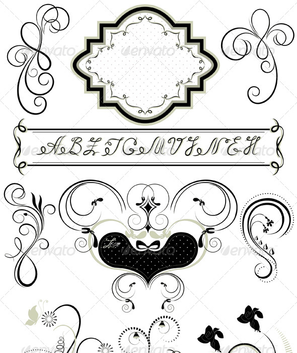 GraphicRiver Frames and Calligraphic Ornaments 4588271 GraphicRiver Frames and Calligraphic Ornaments 4588271