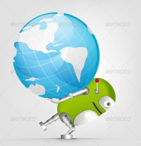 GraphicRiver Green Robot 4754838 GraphicRiver Green Robot 4754838