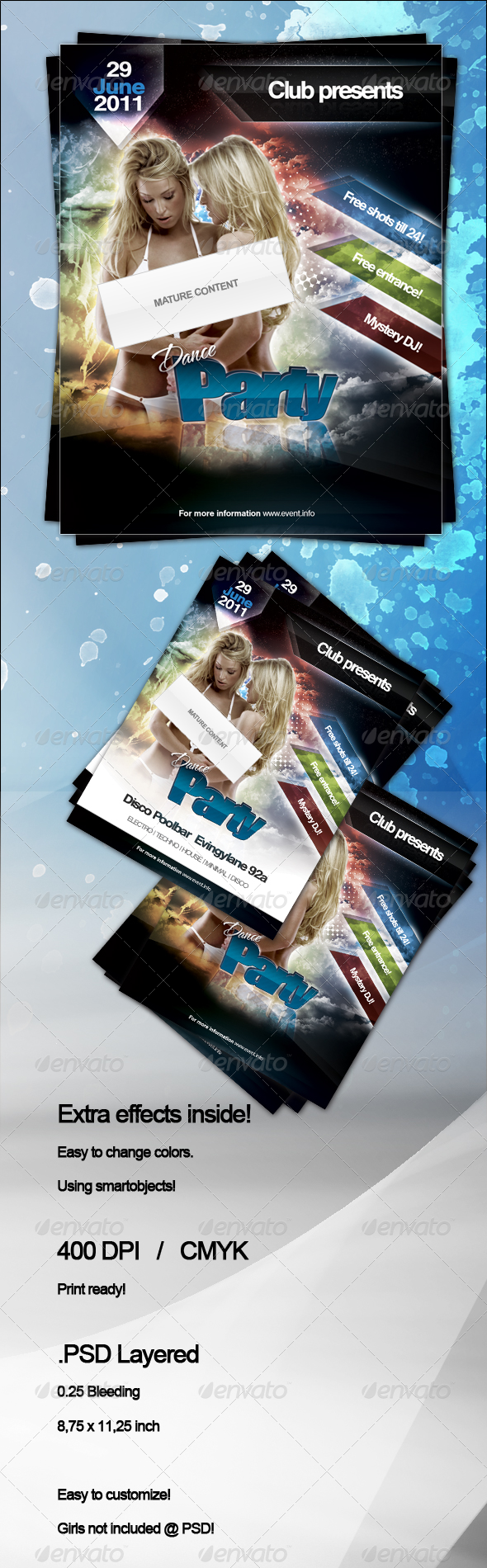GraphicRiver Dance Party Flyer Poster 316637 GraphicRiver Dance Party Flyer Poster 316637
