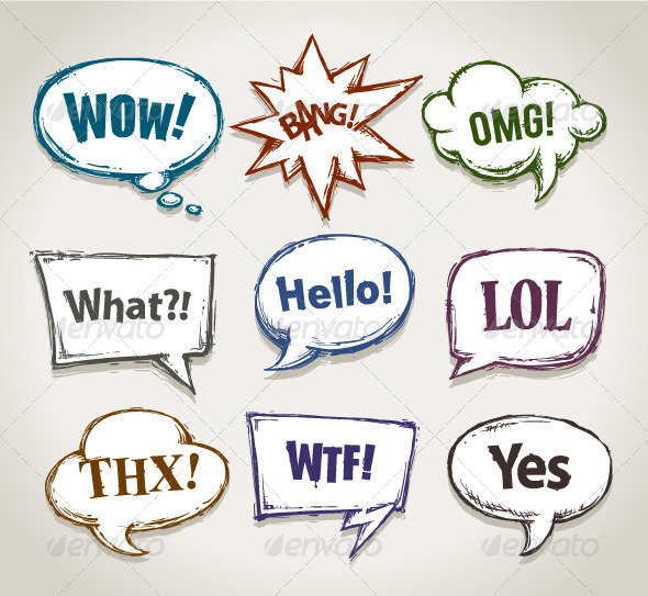 GraphicRiver Hand Drawn Speech Bubbles 4762540 GraphicRiver Hand Drawn Speech Bubbles 4762540