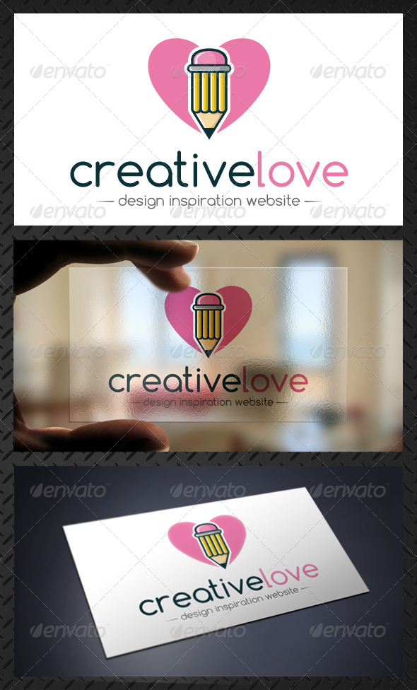 GraphicRiver Creative Design Love Pencil Logo Template 4763276 GraphicRiver Creative Design Love Pencil Logo Template 4763276