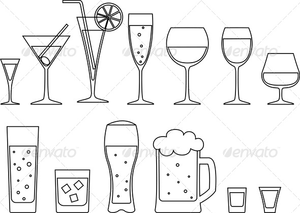 GraphicRiver Set of Drinks 4764265 GraphicRiver Set of Drinks 4764265