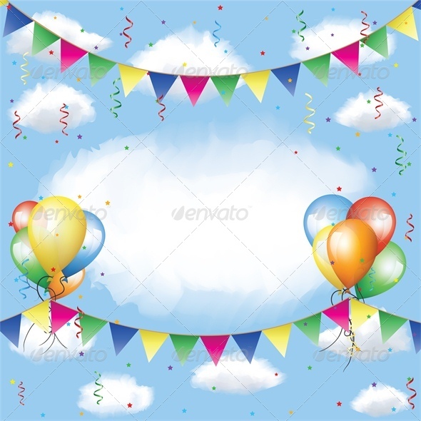 GraphicRiver Banner Balloons and Confetti in the Sky 4764282 GraphicRiver Banner Balloons and Confetti in the Sky 4764282