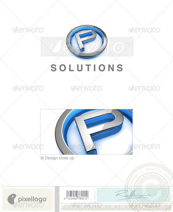 P Logo 3D683P GraphicRiver Item for Sale