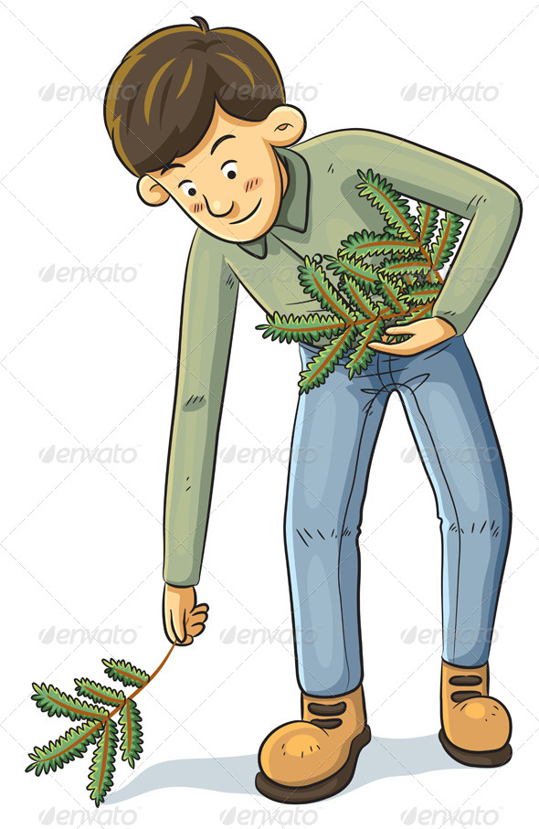 GraphicRiver Man Collecting Branch 4765946 GraphicRiver Man Collecting Branch 4765946