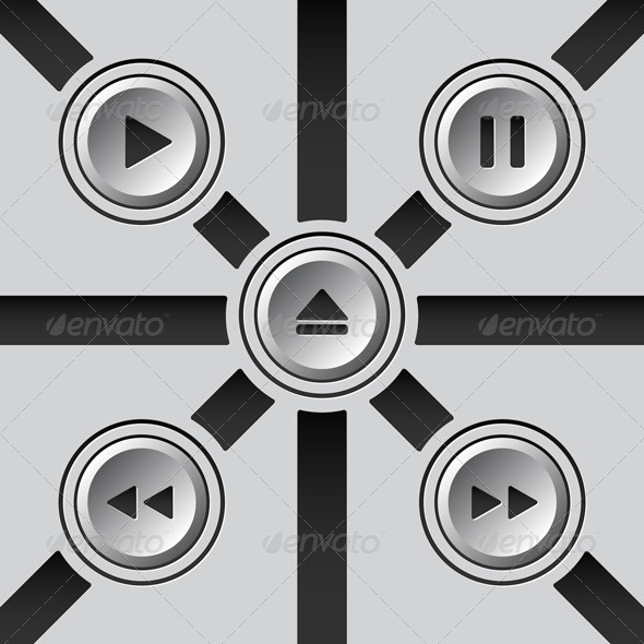 GraphicRiver Metallic Media Buttons 4766569 GraphicRiver Metallic Media Buttons 4766569