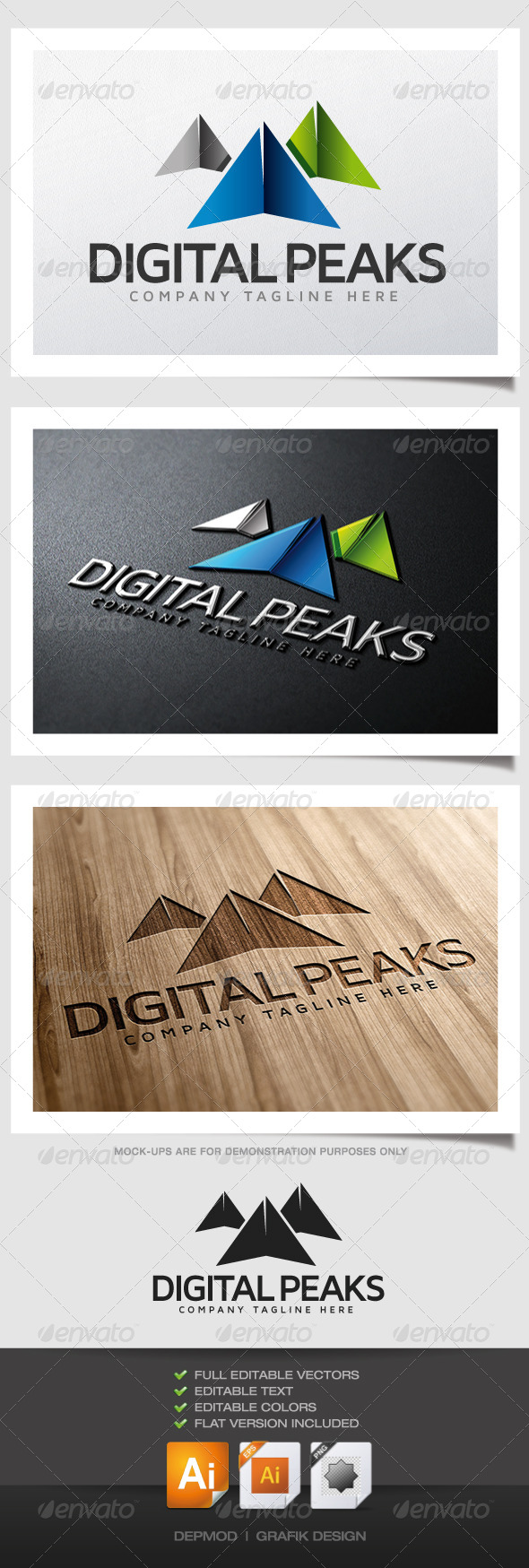 GraphicRiver Digital Peaks Logo 4769087 GraphicRiver Digital Peaks Logo 4769087