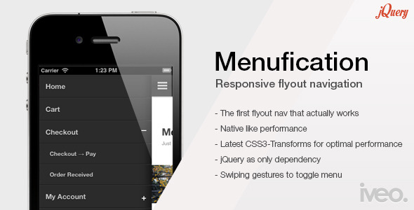 Menufication - Responsive Fly-Out Menu - CodeCanyon Item for Sale