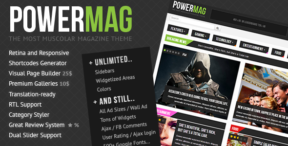 ThemeForest PowerMag The Most Muscolar Magazine Reviews Theme 4740939 ThemeForest PowerMag The Most Muscolar Magazine Reviews Theme 4740939