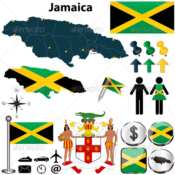GraphicRiver Map of Jamaica 4780351 GraphicRiver Map of Jamaica 4780351