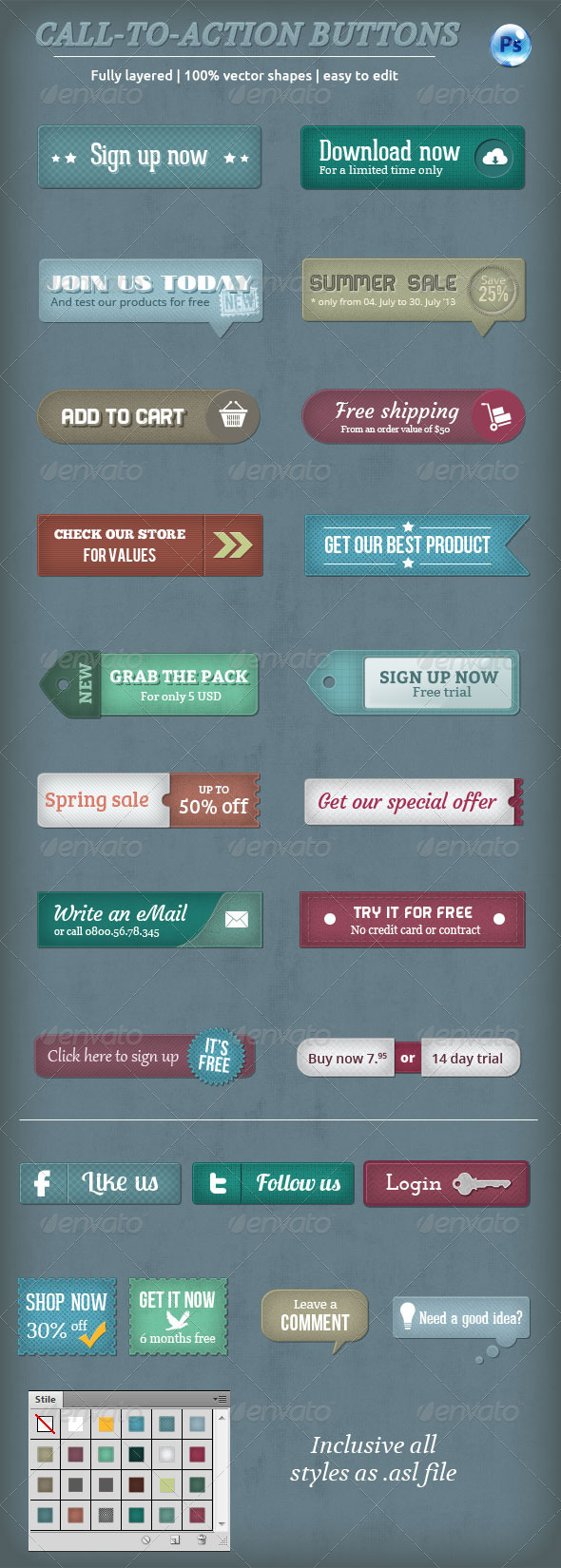 GraphicRiver Call-To-Action Buttons Vol.II 4780787 GraphicRiver Call-To-Action Buttons Vol.II 4780787