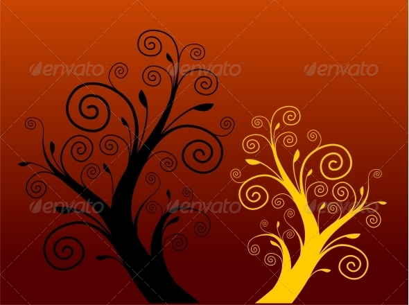 GraphicRiver Tree Silhouette 4782184 GraphicRiver Tree Silhouette 4782184