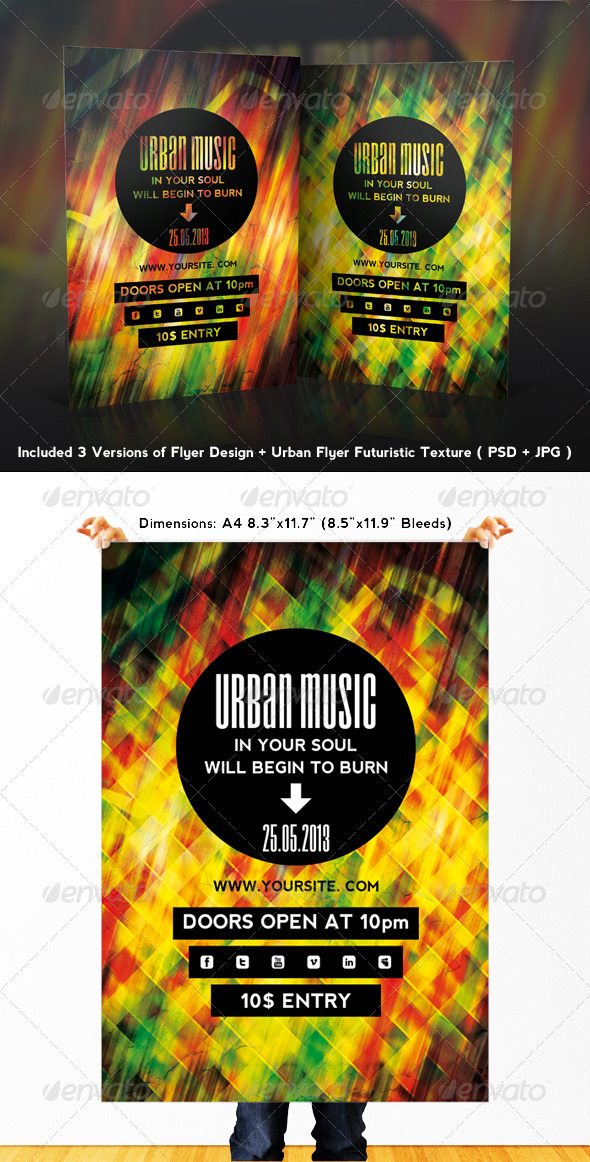 Urban Music Flyer - Clubs & Parties Events