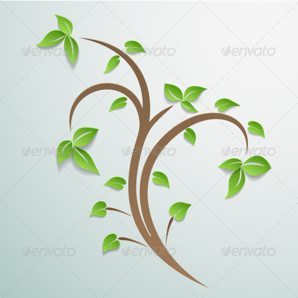GraphicRiver Abstract Tree with Leaves Background 4783462 GraphicRiver Abstract Tree with Leaves Background 4783462