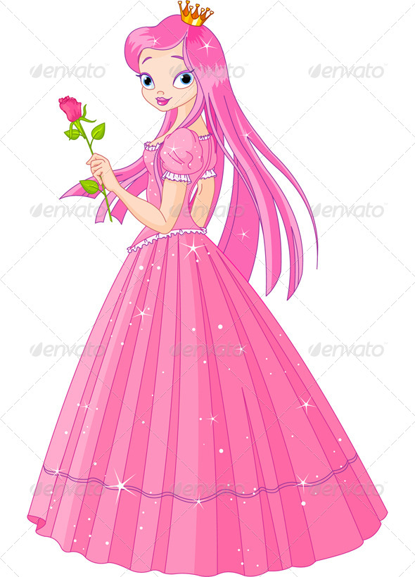 GraphicRiver Princess with Rose 4785784 GraphicRiver Princess with Rose 4785784