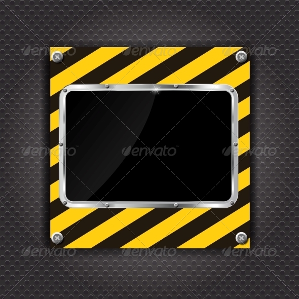 GraphicRiver Glossy Black Plate on a Construction Background 4786421 GraphicRiver Glossy Black Plate on a Construction Background 4786421