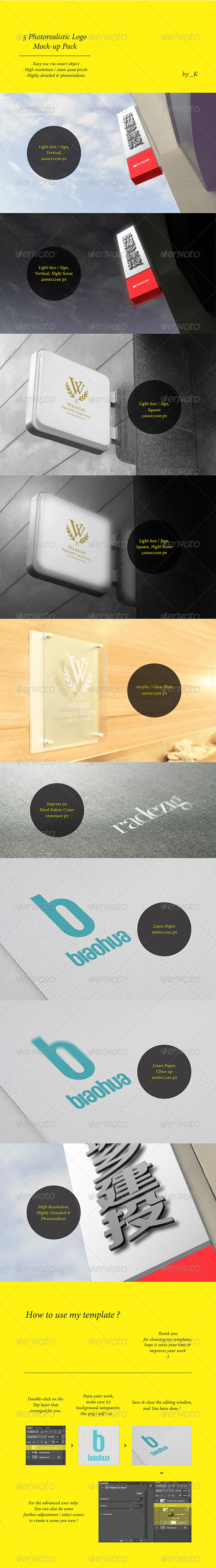 GraphicRiver 5 Unique Photorealistic Logo Display Mock-up Pack 4730558 GraphicRiver 5 Unique Photorealistic Logo Display Mock-up Pack 4730558