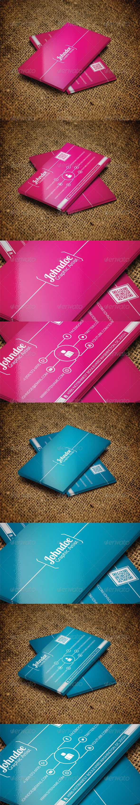 GraphicRiver Colourful Business Card Set V2 4720708 GraphicRiver Colourful Business Card Set V2 4720708