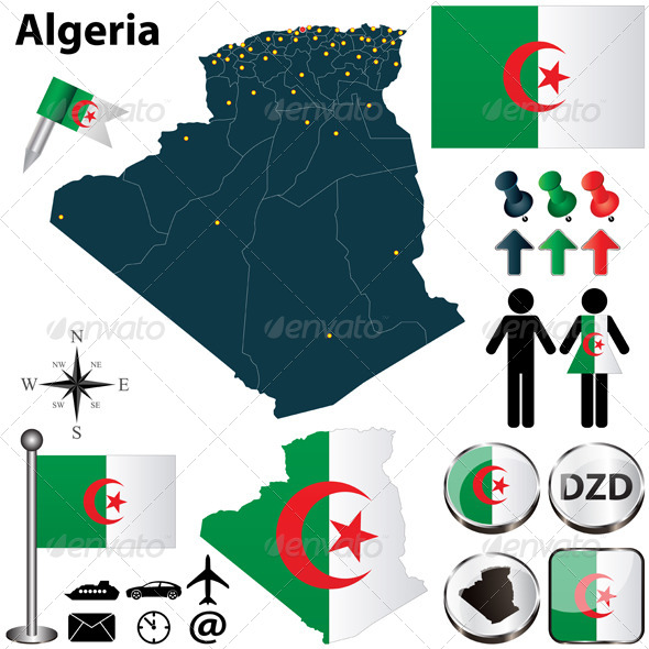 GraphicRiver Map of Algeria 4790589 GraphicRiver Map of Algeria 4790589