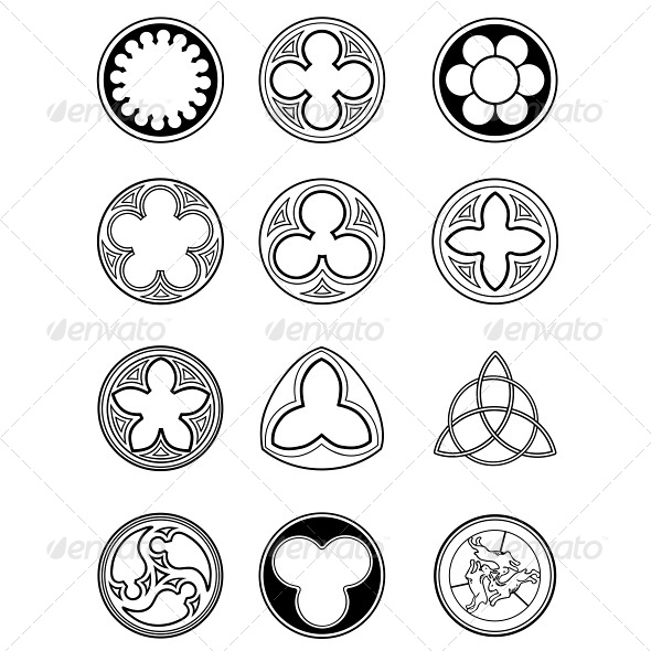 GraphicRiver Element Windows in Gothic Style 4790644 GraphicRiver Element Windows in Gothic Style 4790644