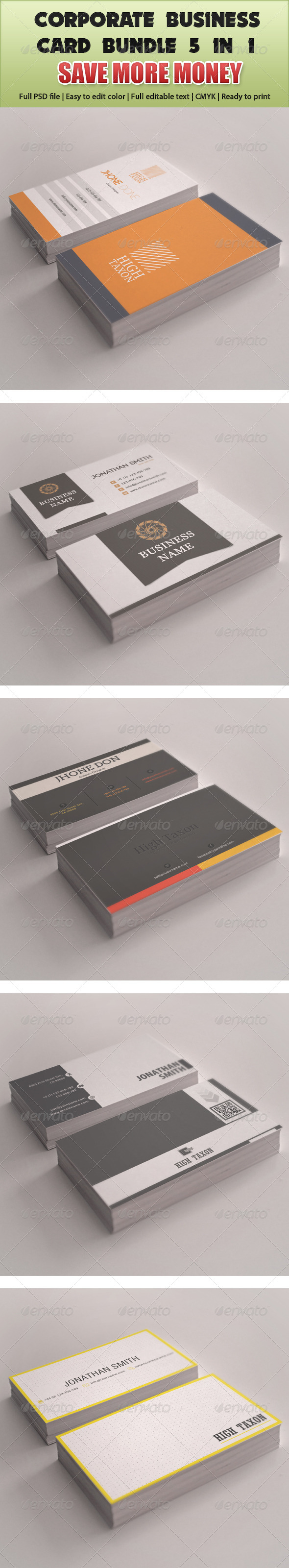 GraphicRiver Corporate Business Card Mega Bundle 5 in 1 4791906 GraphicRiver Corporate Business Card Mega Bundle 5 in 1 4791906
