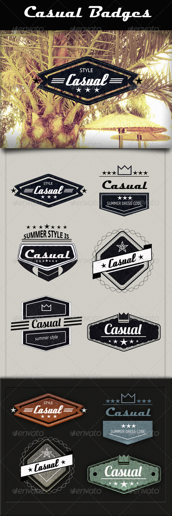 GraphicRiver Casual Badges 4595468 GraphicRiver Casual Badges 4595468