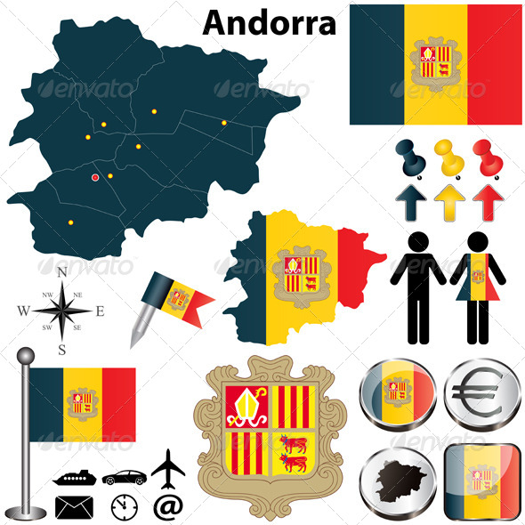 GraphicRiver Map of Andorra 4796459 GraphicRiver Map of Andorra 4796459