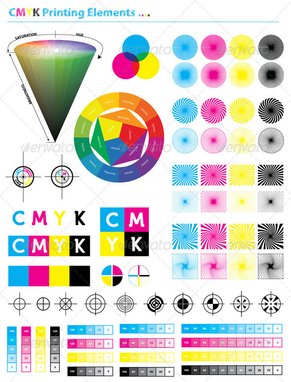 CMYK Printing Elements - Miscellaneous Vectors