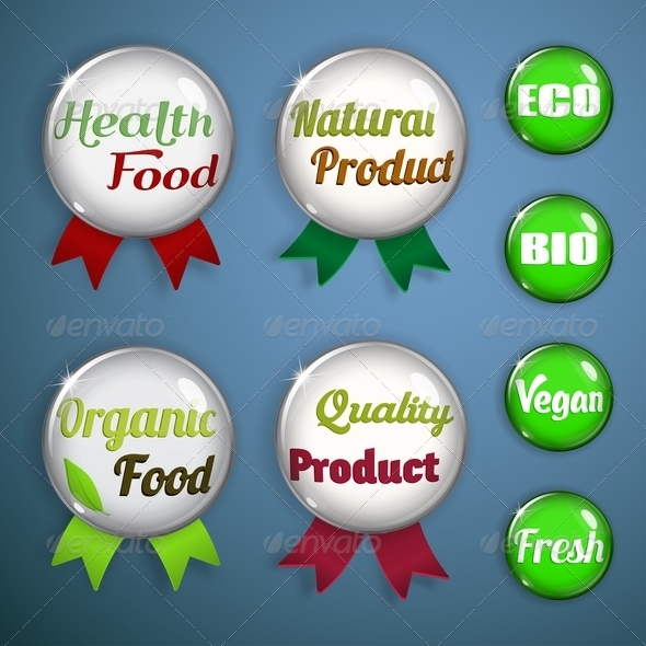 Organic Labels, Badges and Stickers from Glass - Retail Commercial / Shopping