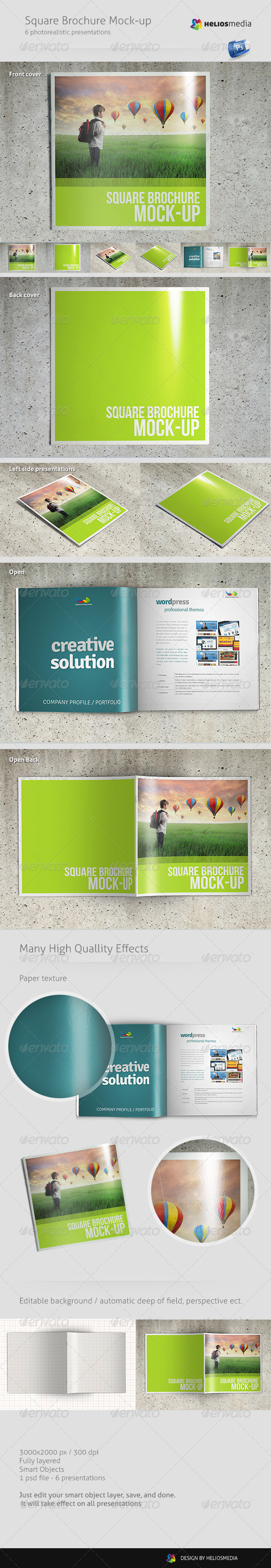 GraphicRiver Square Brochure Mock-up 4801891 GraphicRiver Square Brochure Mock-up 4801891