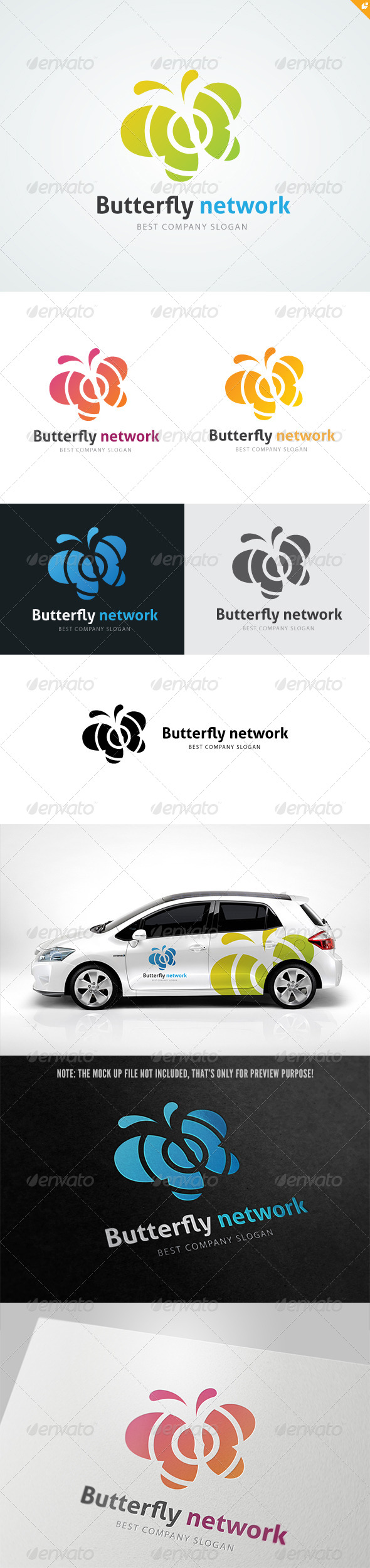 GraphicRiver Butterfly Network Logo 4806568 GraphicRiver Butterfly Network Logo 4806568