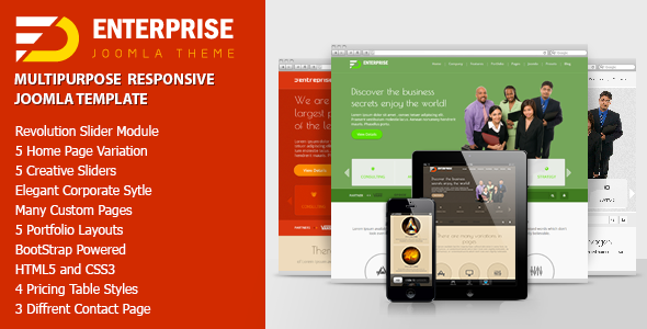 Enterprise-Multipurpose Responsive Joomla Theme - Corporate Joomla