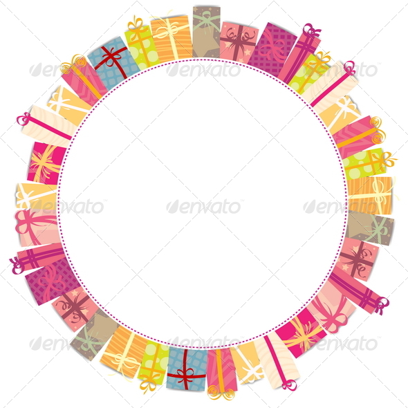 GraphicRiver Circle Gift Frame 4819259 GraphicRiver Circle Gift Frame 4819259