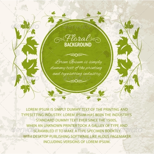 GraphicRiver Vine Leaf Frame 4819483 GraphicRiver Vine Leaf Frame 4819483