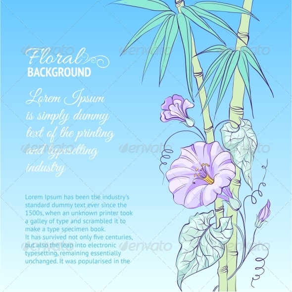 GraphicRiver Bindweed Flower and Bamboo 4827830 GraphicRiver Bindweed Flower and Bamboo 4827830