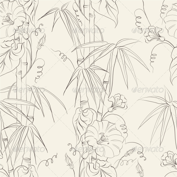 GraphicRiver Bindweed Flower and Bamboo 4827872 GraphicRiver Bindweed Flower and Bamboo 4827872
