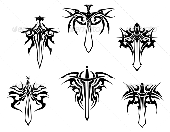 GraphicRiver Tattoo with Swords and Daggers 4828960 GraphicRiver Tattoo with Swords and Daggers 4828960