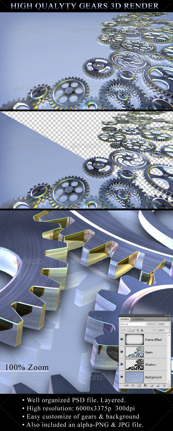 GraphicRiver 3D Gears Render 4829710 GraphicRiver 3D Gears Render 4829710