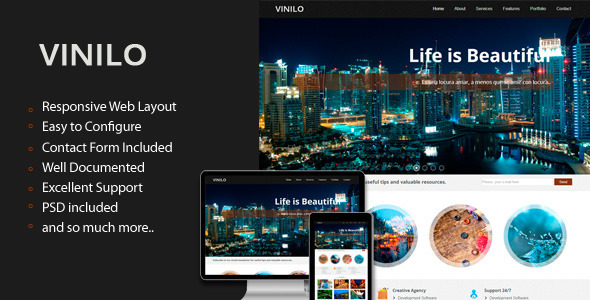 Vinilo - Responsive HTML Template - Creative Site Templates