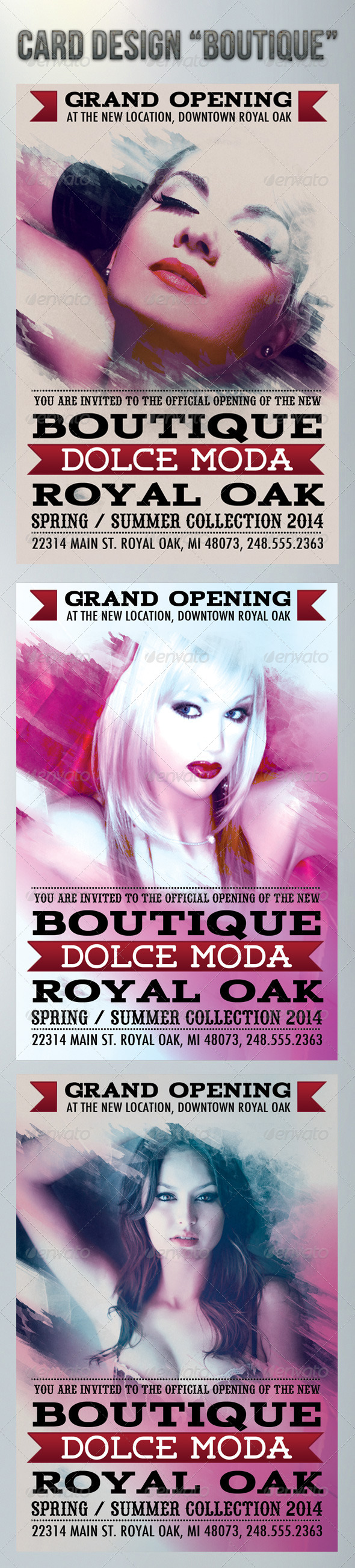 Card Design "Boutique" - Cards & Invites Print Templates