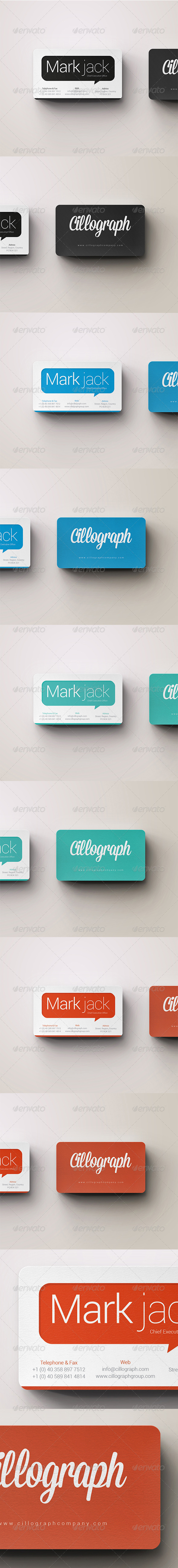 GraphicRiver Modern Business Card Various Colors 4832178 GraphicRiver Modern Business Card Various Colors 4832178