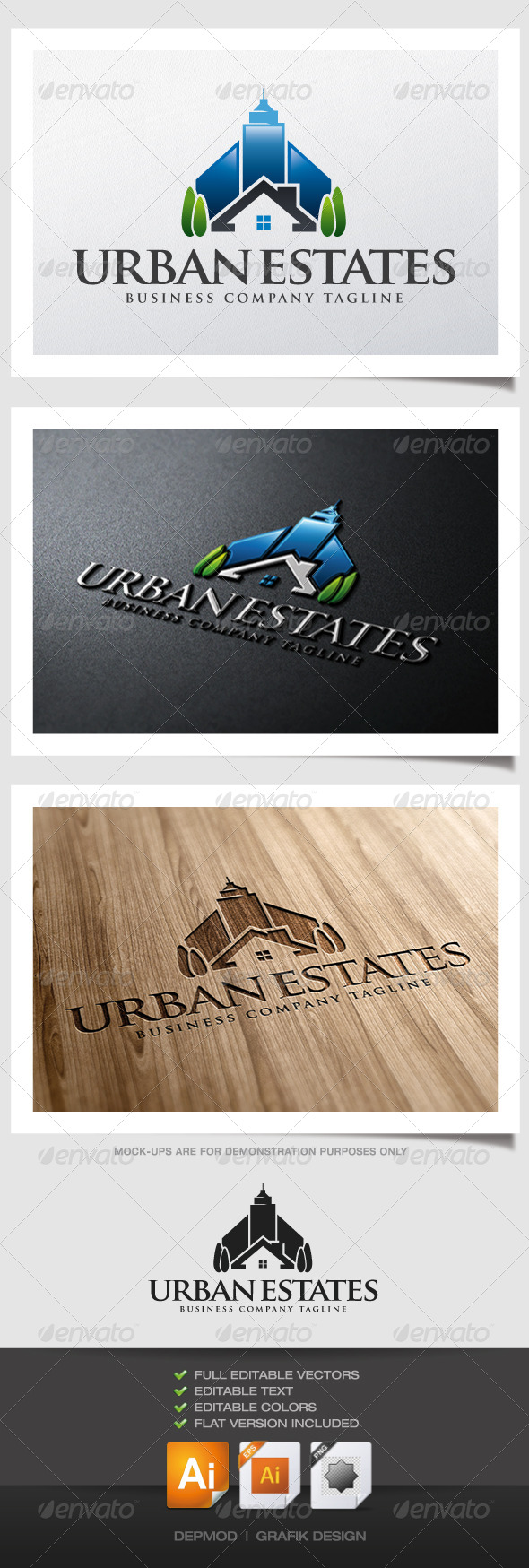 GraphicRiver Urban Estates Logo 4837544 GraphicRiver Urban Estates Logo 4837544