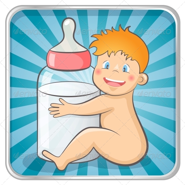 GraphicRiver Baby with a Bottle 4846745 GraphicRiver Baby with a Bottle 4846745