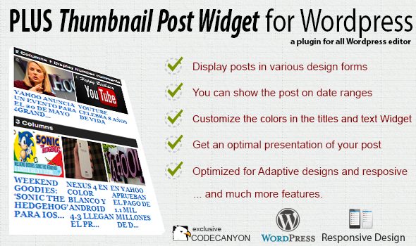 Plus Thumbnail Post Widget - Premium Plugin - CodeCanyon Item for Sale