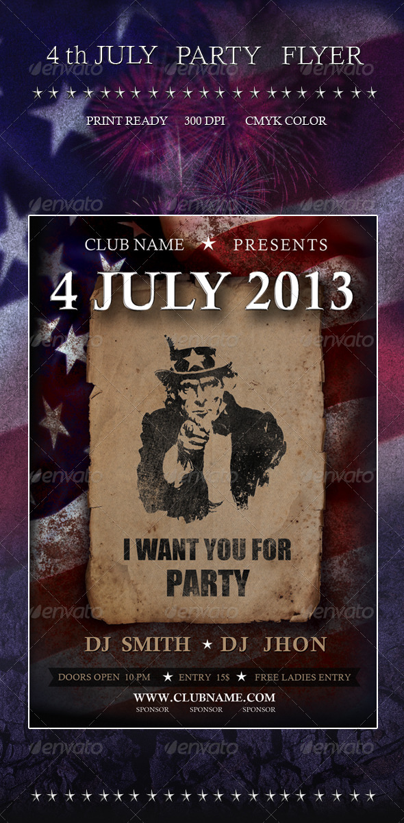 GraphicRiver 4 July Party Flyer 4797902 GraphicRiver 4 July Party Flyer 4797902