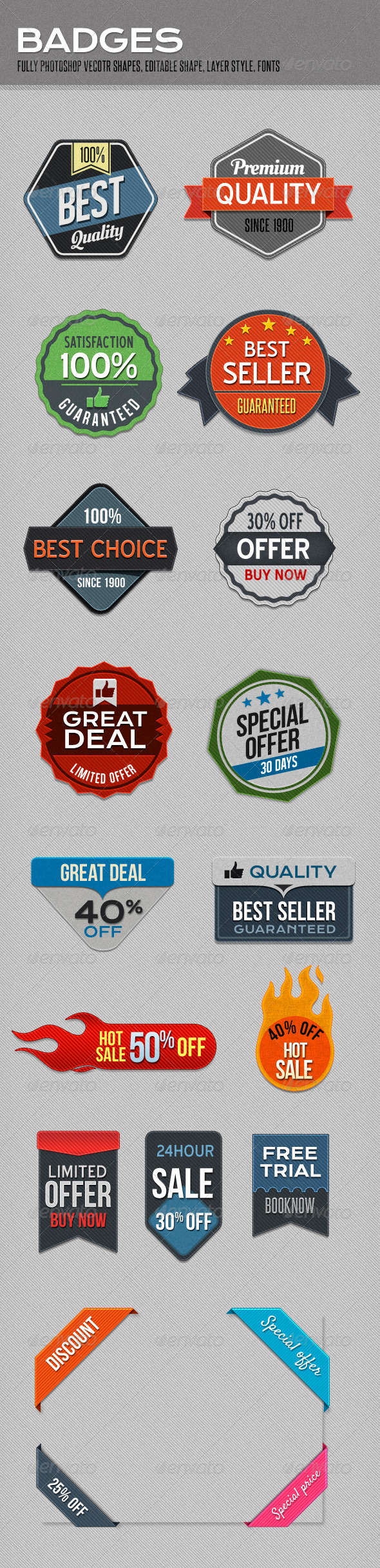 Badges - Badges & Stickers Web Elements