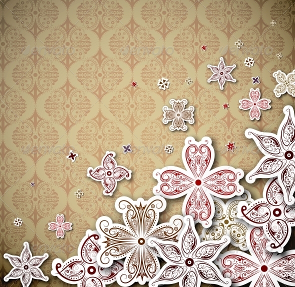 GraphicRiver Vintage Background with Flowers 4862316 GraphicRiver Vintage Background with Flowers 4862316