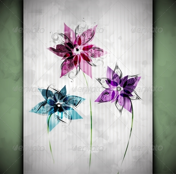 GraphicRiver Watercolor Flowers 4862379 GraphicRiver Watercolor Flowers 4862379