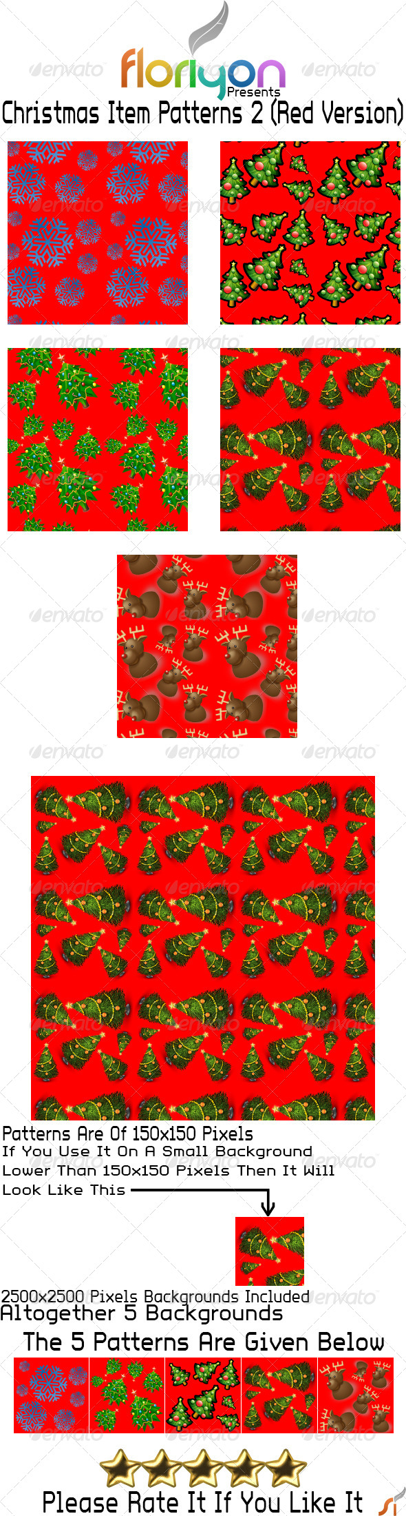 GraphicRiver Christmas Item Patterns 2 Red Version 4862897 GraphicRiver Christmas Item Patterns 2 Red Version 4862897